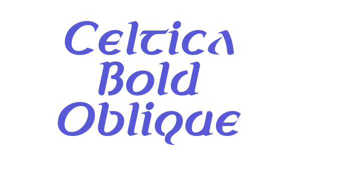 Celtica Bold Oblique Font Download