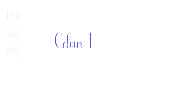 Celvin 1 font