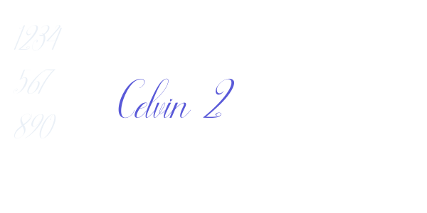 Celvin 2 font