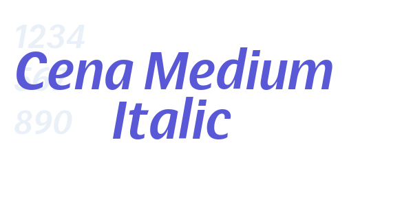 Cena Medium Italic font free