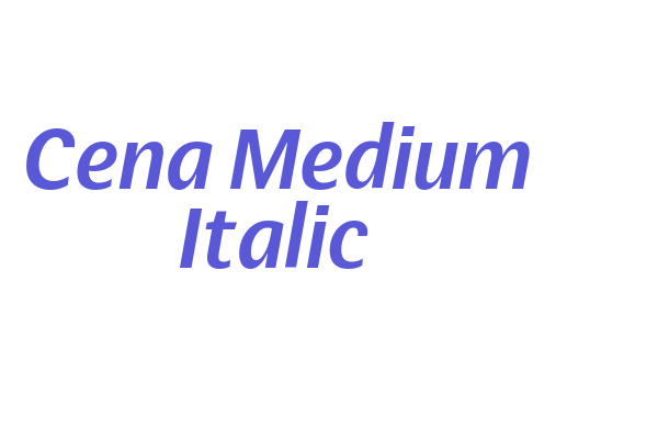 Cena Medium Italic Font