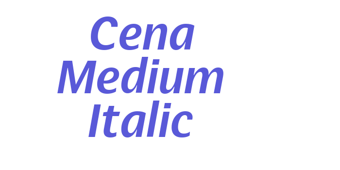 Cena Medium Italic Font