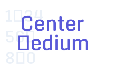 Center Medium Font Download