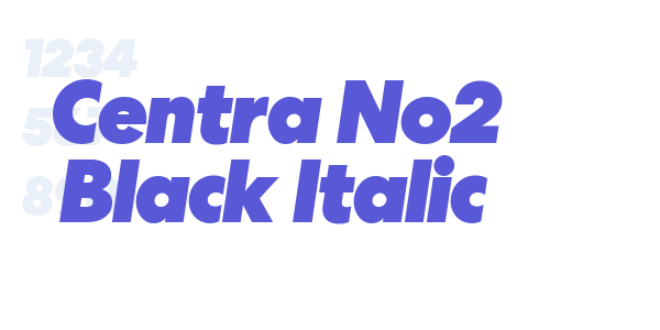 Centra No2 Black Italic font free