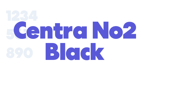 Centra No2 Black font