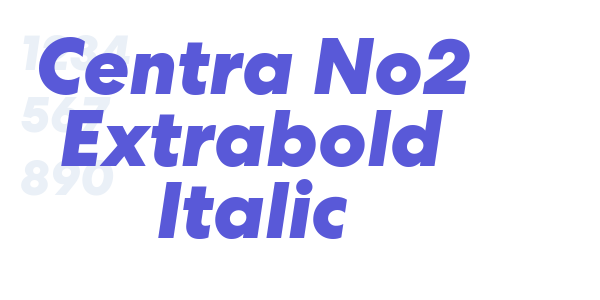 Centra No2 Extrabold Italic font