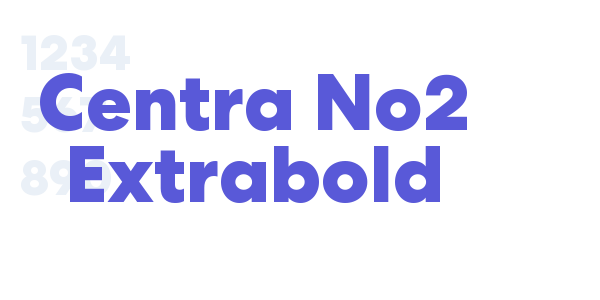 Centra No2 Extrabold font free