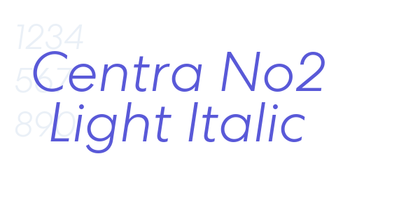 Centra No2 Light Italic font