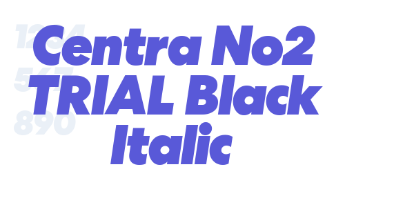 Centra No2 TRIAL Black Italic font