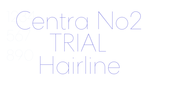 Centra No2 TRIAL Hairline font free