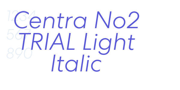 Centra No2 TRIAL Light Italic font free