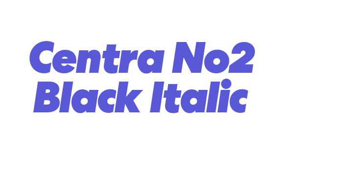 Centra No2 Black Italic Font Download