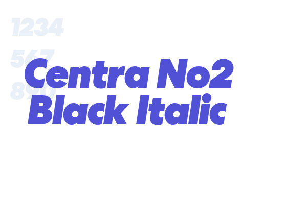 Centra No2 Black Italic