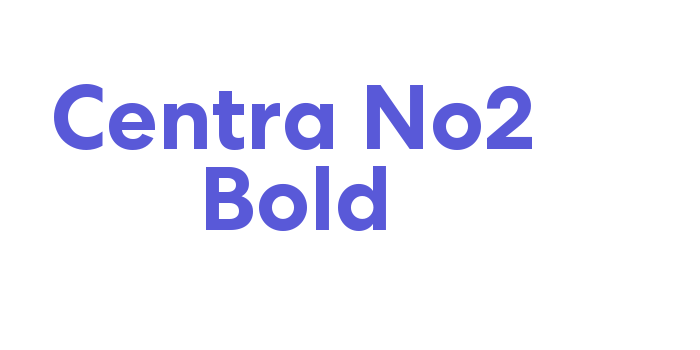 Centra No2 Bold Font Download