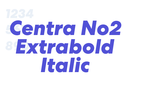 Centra No2 Extrabold Italic