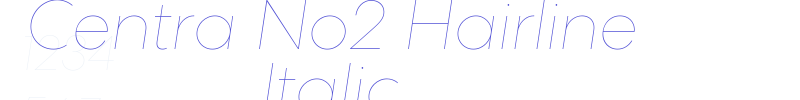 Centra No2 Hairline Italic-font