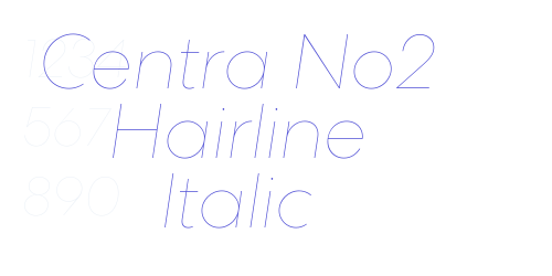 Centra No2 Hairline Italic
