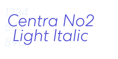 Centra No2 Light Italic