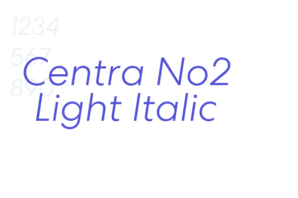 Centra No2 Light Italic