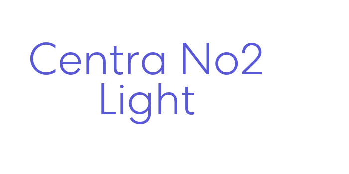 Centra No2 Light Font Download