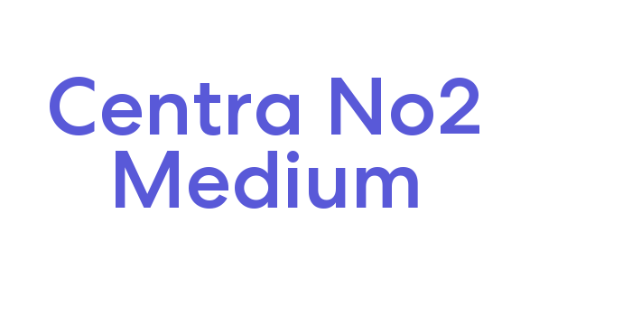 Centra No2 Medium Font Download