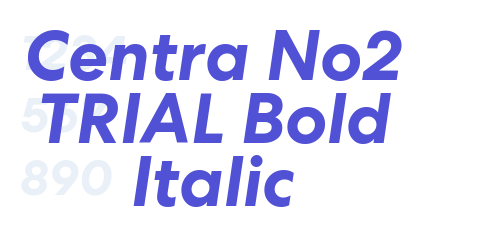 Centra No2 TRIAL Bold Italic-font-download