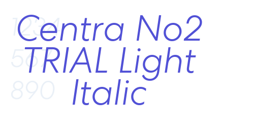 Centra No2 TRIAL Light Italic