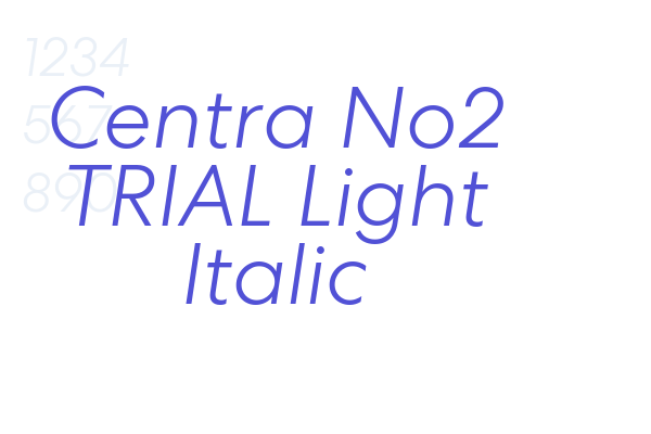 Centra No2 TRIAL Light Italic