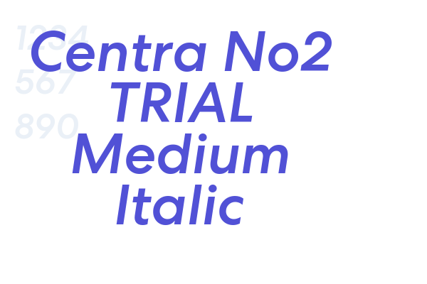 Centra No2 TRIAL Medium Italic