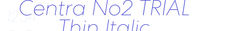 Centra No2 TRIAL Thin Italic-font