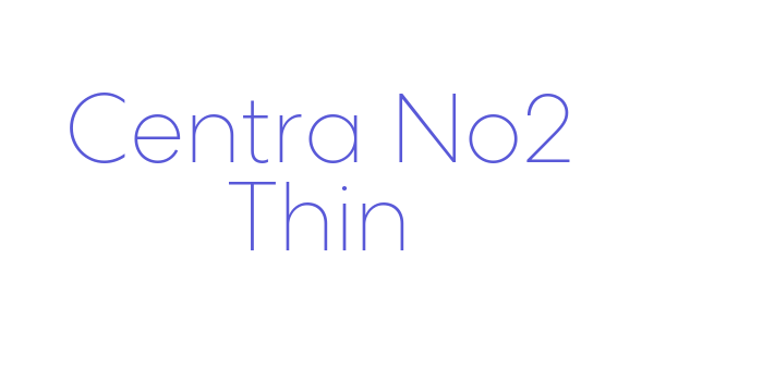 Centra No2 Thin Font Download