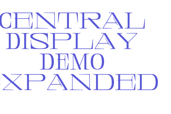 Central Display DEMO Expanded Font