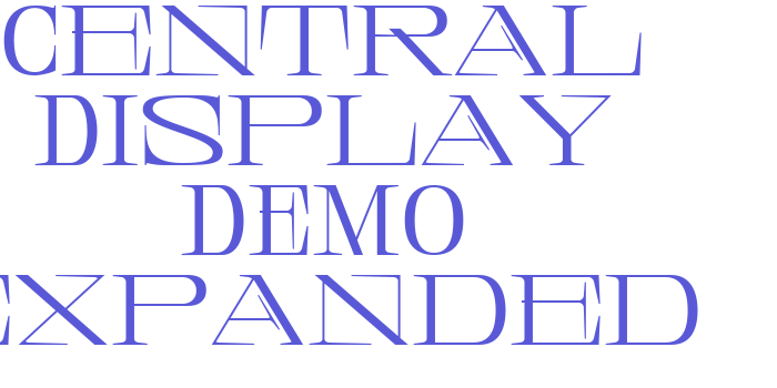 Central Display DEMO Expanded Font Download