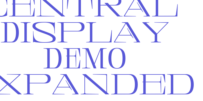 Central Display DEMO Expanded Font