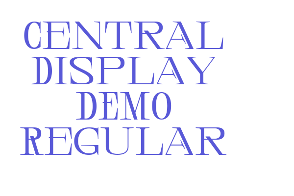 Central Display DEMO Regular Font