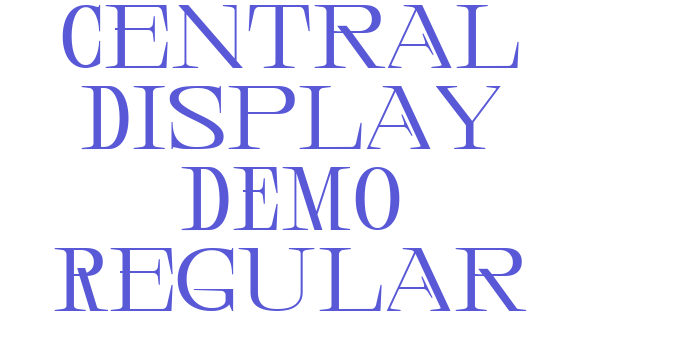 Central Display DEMO Regular Font Download