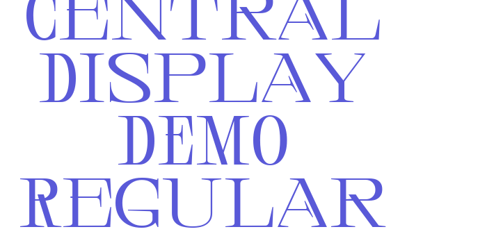 Central Display DEMO Regular Font