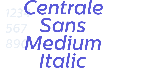 Centrale Sans Medium Italic font free