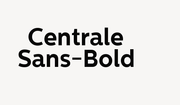 Centrale Sans-Bold Font