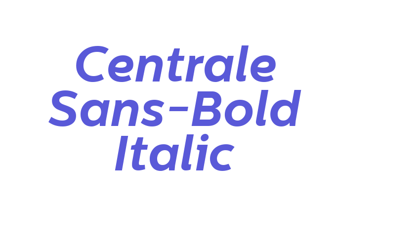 Centrale Sans-Bold Italic Font Download