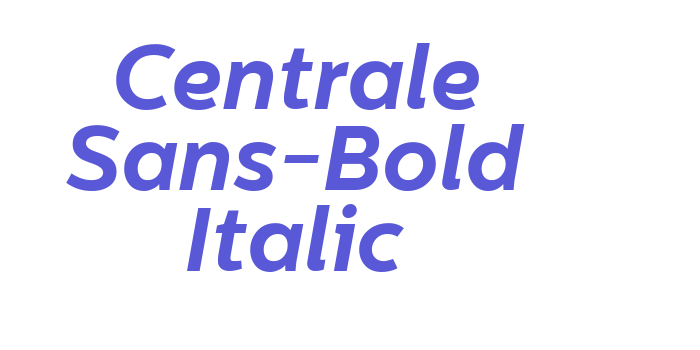 Centrale Sans-Bold Italic Font Download