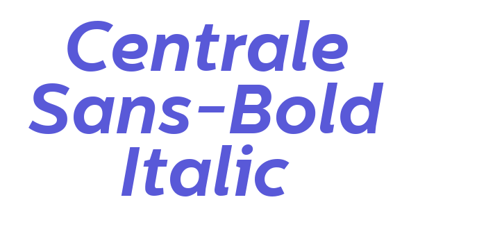 Centrale Sans-Bold Italic Font