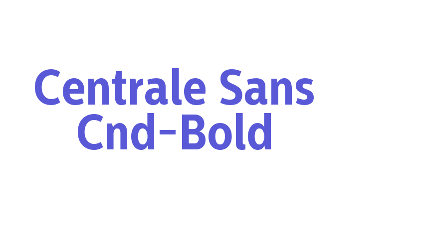 Centrale Sans Cnd-Bold Font Download