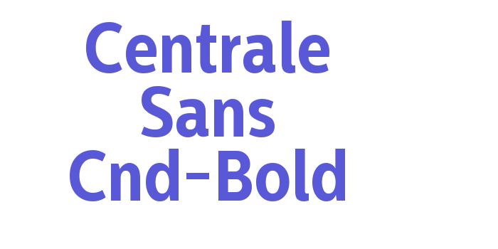 Centrale Sans Cnd-Bold Font