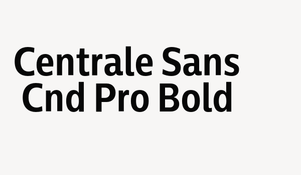 Centrale Sans Cnd Pro Bold Font