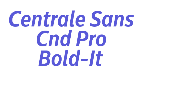 Centrale Sans Cnd Pro Bold-It Font Download