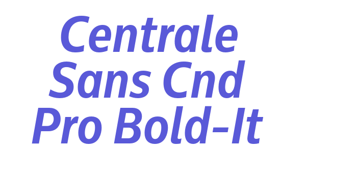 Centrale Sans Cnd Pro Bold-It Font