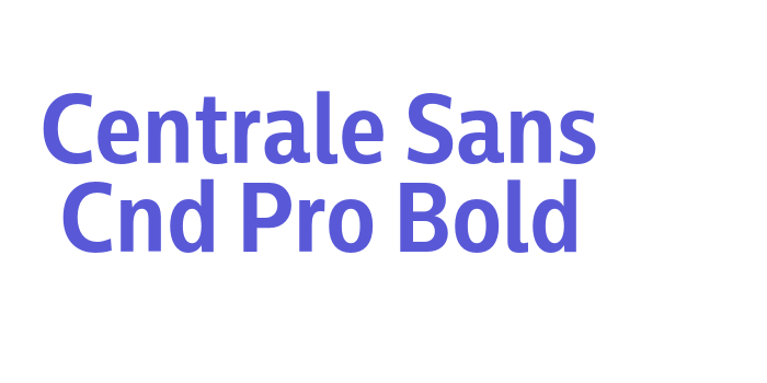 Centrale Sans Cnd Pro Bold Font Download