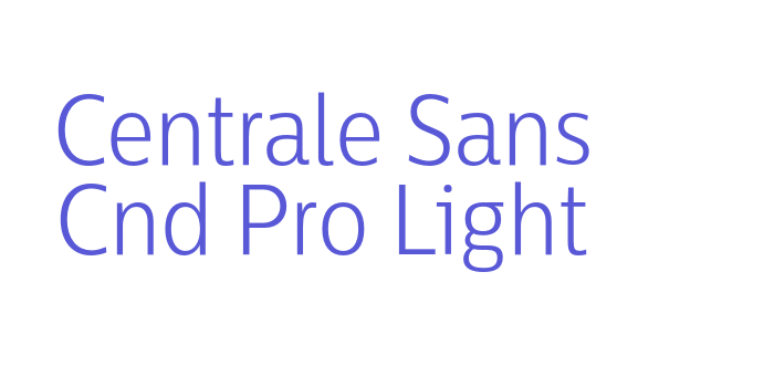 Centrale Sans Cnd Pro Light Font Download