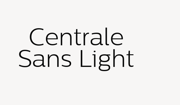 Centrale Sans Light Font